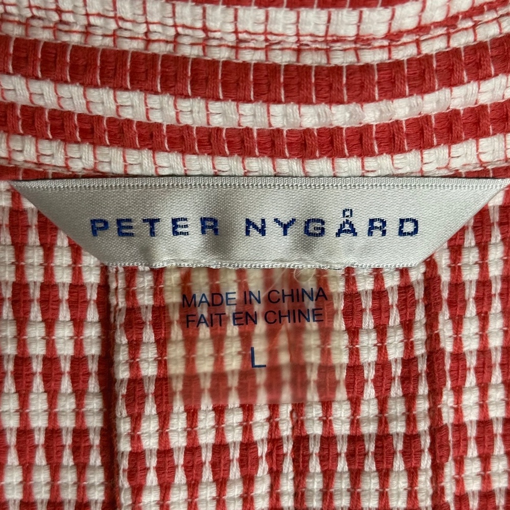 Peter Nygard Women's Knit Coat Jacket Striped Orange & White Size Large - Picture 8 of 11